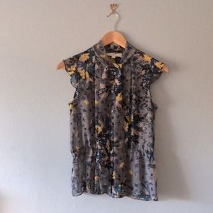 Loft sheer sleeveless blouse size Small Petite